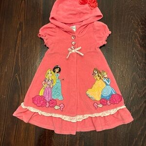 Disney Vintage  Pink Hooded Swim Cover up
